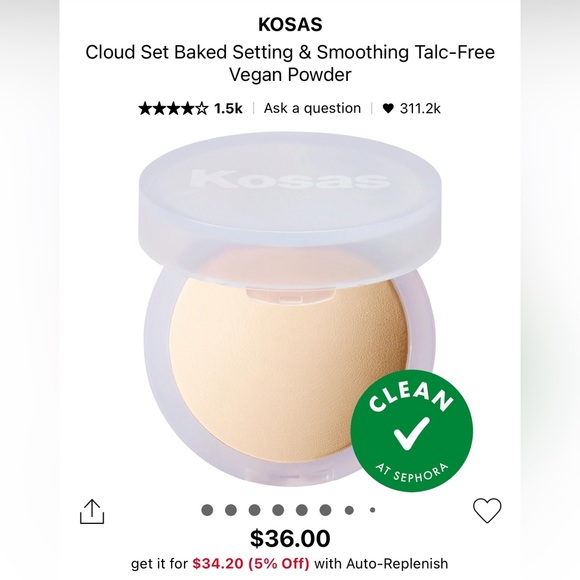 KOSAS  Set Baked Setting & Smoothing Talc-Free
Vegan Powder - Picture 1 of 11